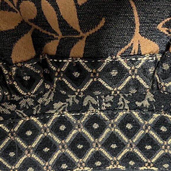 Fossil Floral/Geometric Fabric Shoulder Bag Adjustable Strap 11.5"x10.5" - Picture 12 of 16